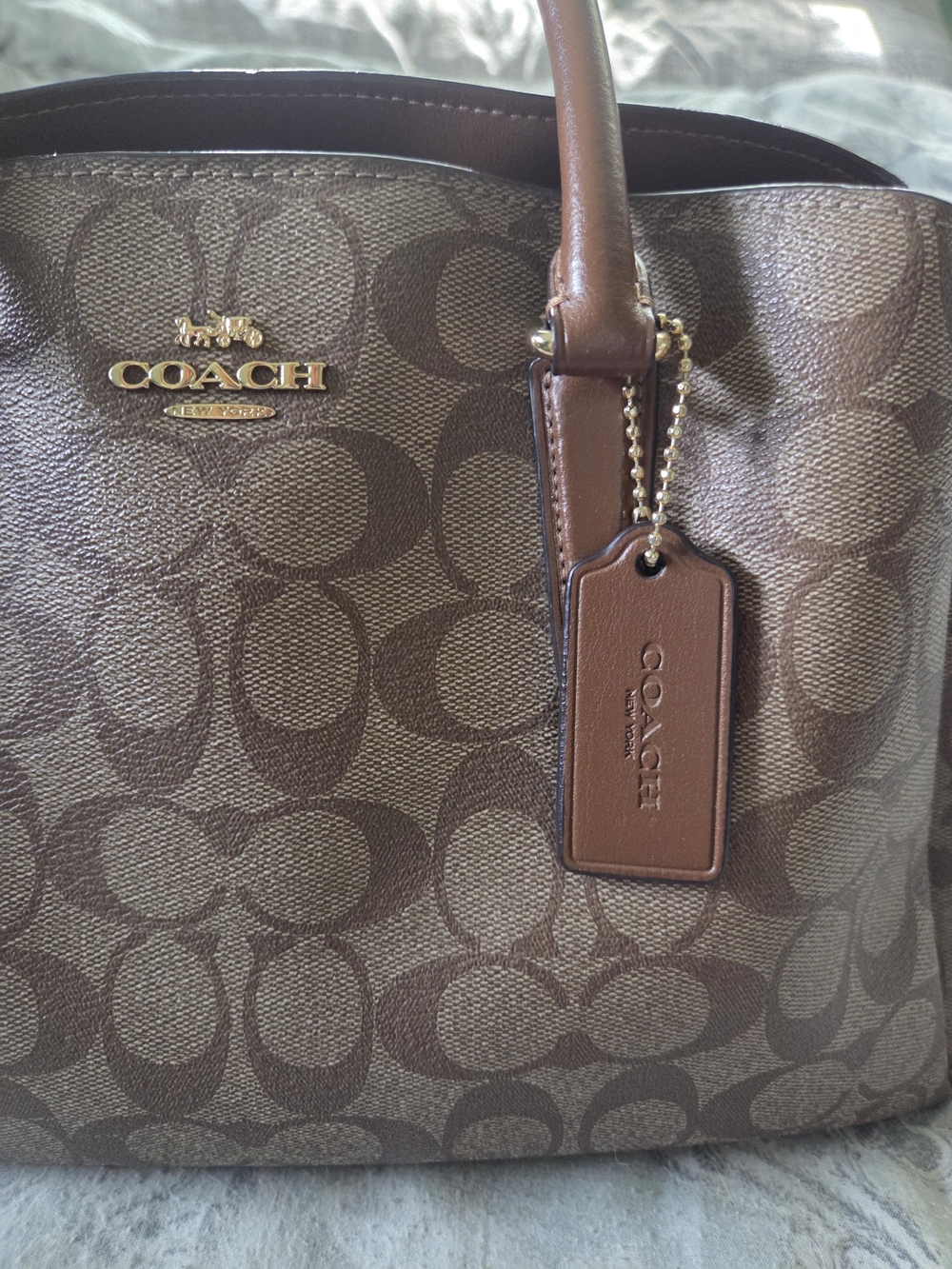 Coach Brown/Tan Signature Carry Bag